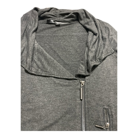 Kensie Dark Gray zipper Drape Duster
Cardigan Women's Size Large - Picture 5 of 11